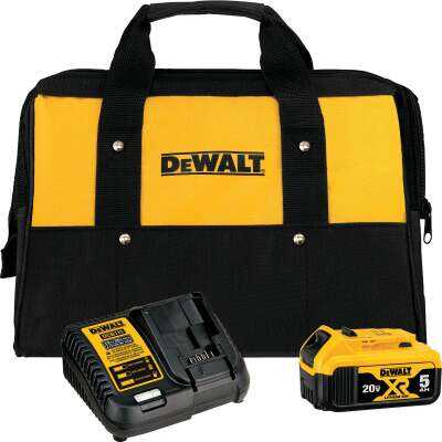 DEWALT 20 Volt MAX XR Lithium-Ion 5.0 Ah Tool Battery and Charger Kit