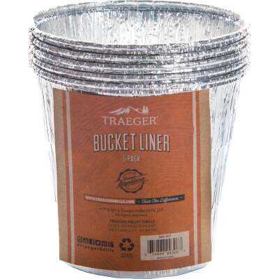 Traeger Aluminum Grease Bucket Liner (5-Pack)