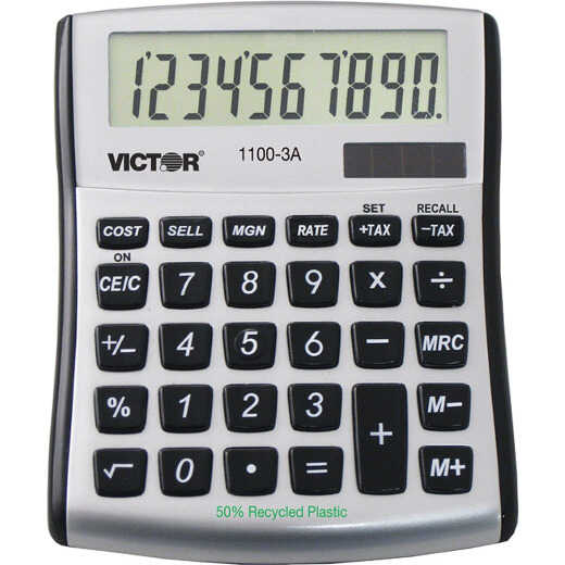 Victor Basic 10-Digit Solar & Battery Calculator